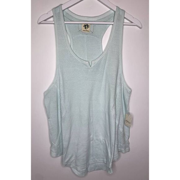 Free People Cares Chasing Sunsets Tank With Roomy Fit, Seawashed, Size XS, NWT - Picture 1 of 5